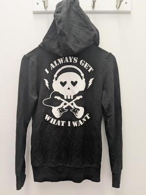 VTG Y2K Abbey Dawn Avril Lavigne Hoodie Rare Skull I Always Get