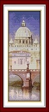 Happy Forever 11CT Stamped Cross Stitch, F218 St. Petersburg,Size 7''x17''