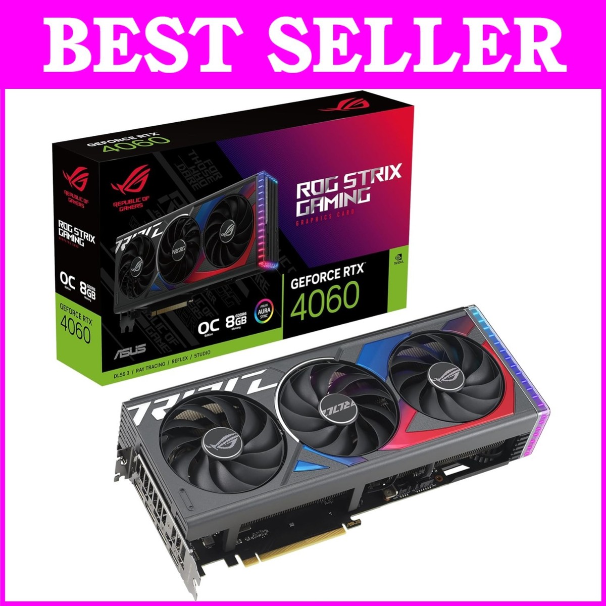 NVIDIA RTX 4060 OC 8GB GPU with DLSS Axial-Tech Cooling High