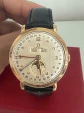 18ct Gold Vintage OMEGA Cosmic Moonphase 1950’s Watch 37mm Manual Wind Working