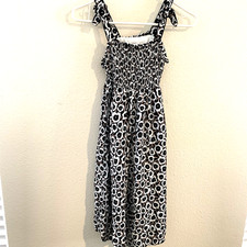Diane Von Furstenberg Target Girls Dress Medium 8 Sleeveless Black Floral