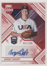 2018 Elite Extra Edition 18U National Team Signatures Red Avery Short Auto fm0