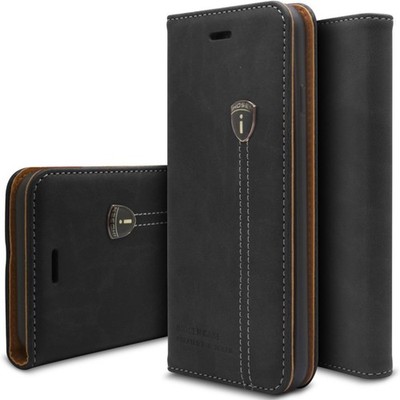 ECHT LEDER HANDYTASCHE SCHUTZ HÜLLE WALLET BOOK FLIP MAGNET ETUI
