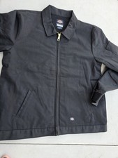 Dickies youth  Black Cotton Blend Work Jacket Zip Front Size XL Y16 KJ393BK