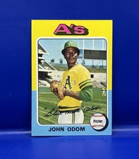 1975 TOPPS BASEBALL OAKLAND ATHLETICS #69 Blue Moon JOHN ODOM