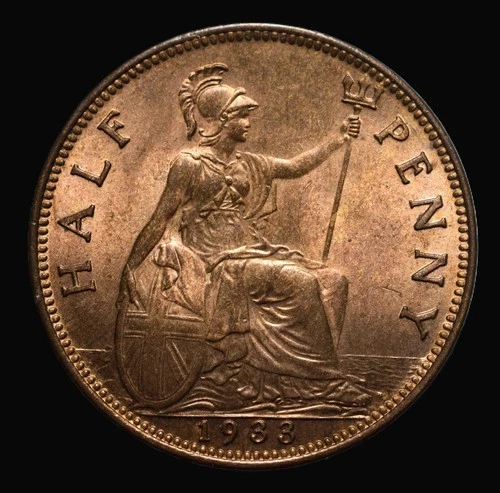 1933 George V Half Penny — photo from the most recent tracked eBay sale