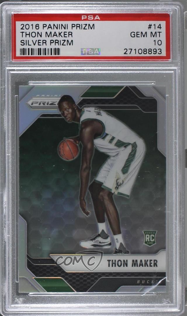 2016-17 Panini Prizm Silver Prizm Thon Maker #14 PSA 10 GEM MT r5u