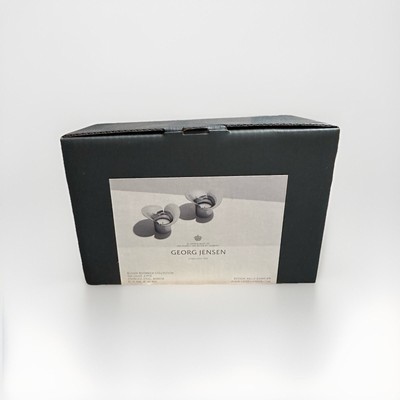 NEW Georg Jensen Bloom Botanica Teelichthalter 2 Stück Edelstahl