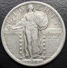 1918 Standing Liberty Silver Quarter 25c Philadelphia Mint Lustrous AU Type Coin