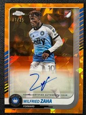 2025 Topps Chrome MLS Sapphire Orange #CA-WZ Wilfried Zaha Auto 1/25