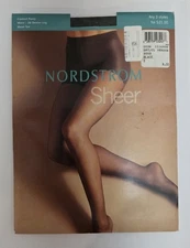 Vtg Nordstrom Sheer 20 Denier Control Top Pantyhose Size:E Black 2002 New