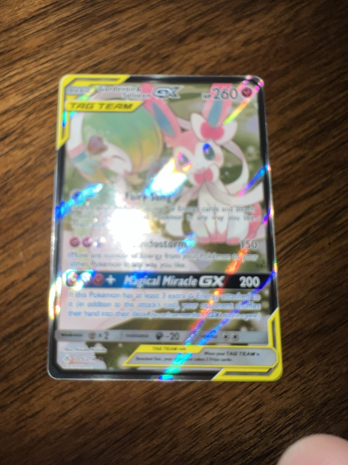 Pokemon Gardevoir & Sylveon GX (205) Alternate Full Art Unbroken Bonds MINT