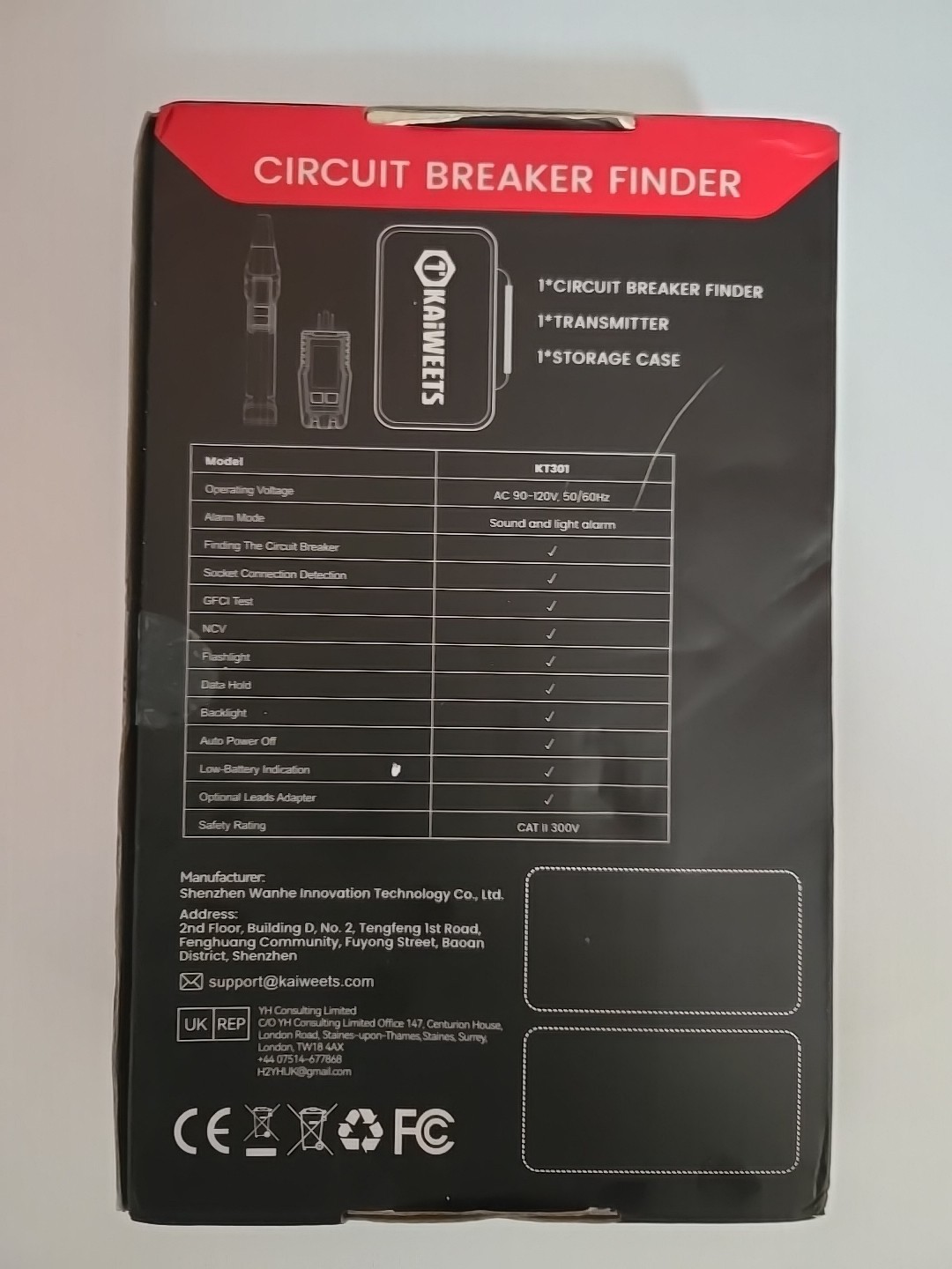 All-in-One Circuit Tracer Tool with LCD and Non-Contact Voltage Function - KT301
