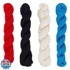 FREEBLOSS 4 Pcs Sashiko Thread in 4 Colors Sashiko Skein 4  100 M Pure Cotto