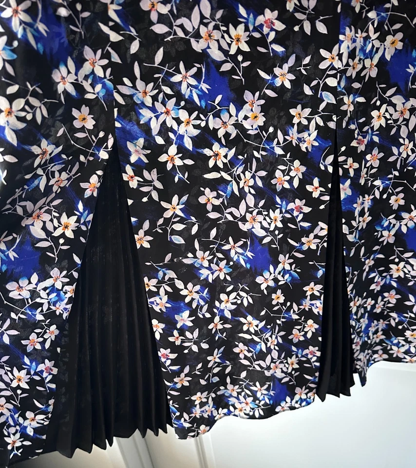 Shoshanna макси с оборками цветочный платье размер 12 шелк - Изображение 2 из 4