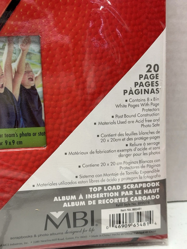 Álbum de fotos álbum de recortes de baloncesto MBI 20 páginas 9,5" x 9" Foto 2 de 4