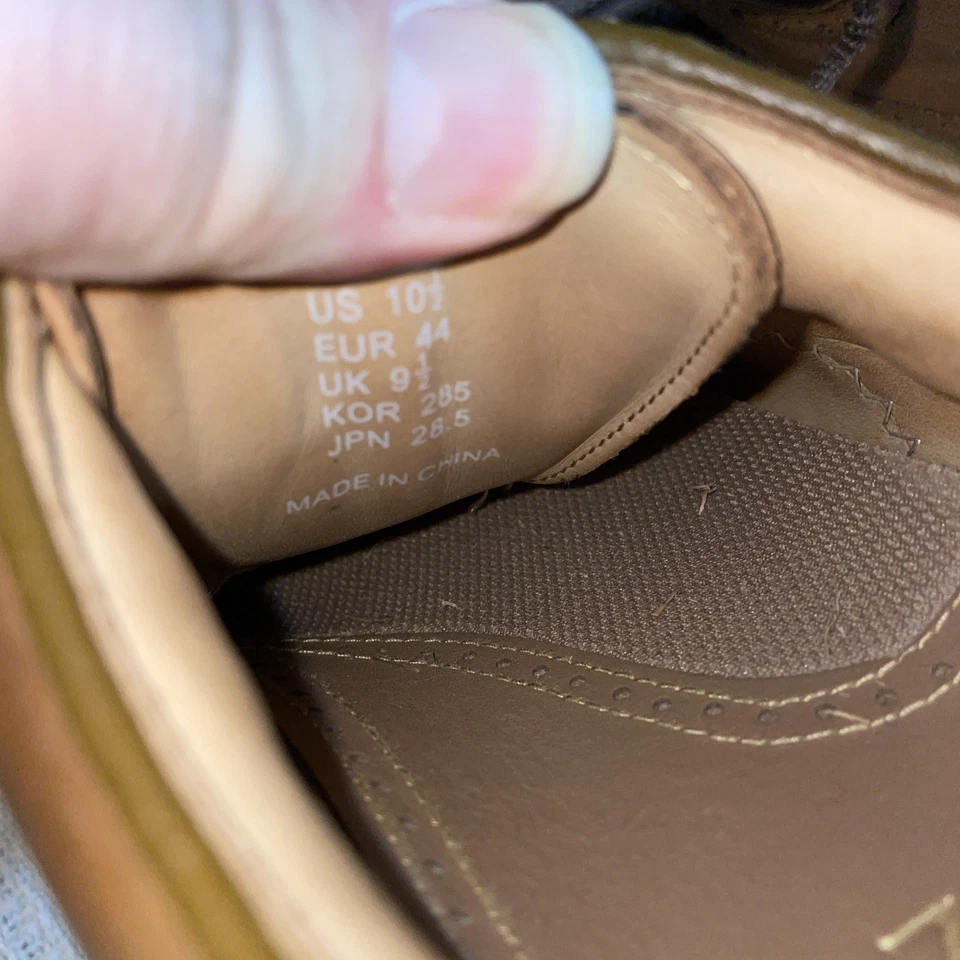 Footjoy Icon Golf Hombres Punta de Ala Zapatos Talla 10.5 M Cuero Marrón Aire Libre Activo Foto 3 de 4