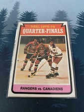 1974-75 Topps - NHL 1973-74 Quarter-Finals Walt Tkaczuk #210 - FREE SHIPPING