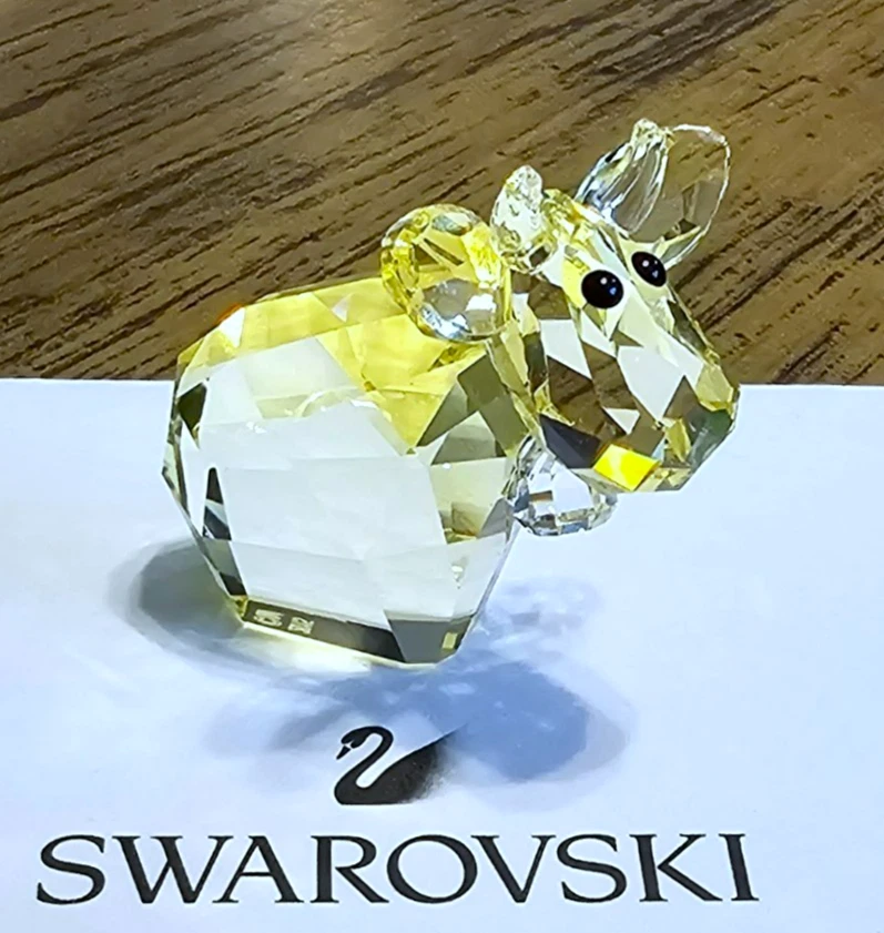 水晶　牛 施华洛世奇水晶摆件牛| eBay