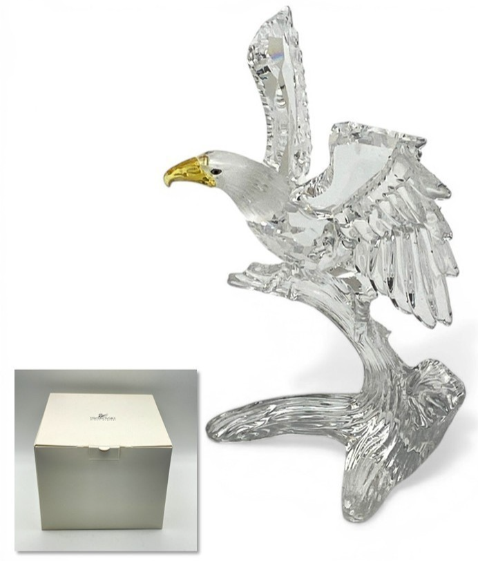 SWAROVSKI Crystal Bald Eagle Figurine 248003 - Mint w Inner/Outer