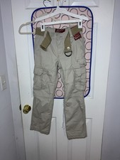 Arizona Boys Cargo Pants Size 12 Regular Khaki NWT Belt Included