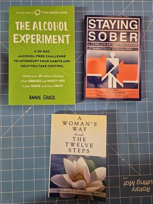 Alcohol Addiction Sobriety Book Lot Of 3 Staying Sober, 12 Steps, Alc Experiment