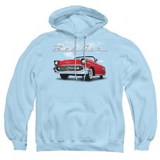 Chevrolet Bel Air Clouds Mens Hoodie Light Blue Officially Licensed