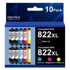 822XL T822XL Ink Cartridges For Epson WorkForce Pro WF-4833 WF-4834 WF-4820 Lot