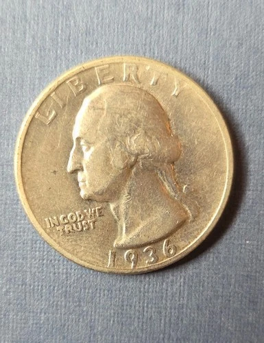 1936 D Silver Quarter in Good Condition