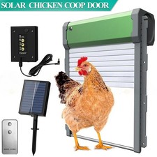 Automatic Chicken Coop Door Solar Powered Opener with Timer Light Sensor Remote