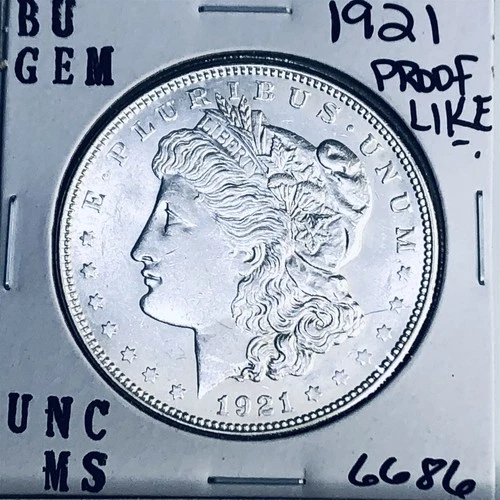 1921 BU GEM MORGAN SILVER DOLLAR UNC MS+++ U.S. MINT RARE COIN 6686