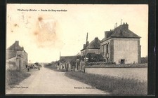 Old postcard Michery-Sixte, Route de Bray-sur-Seine