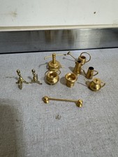 VTG Heavy Solid Brass Miniatures Dollhouse Items