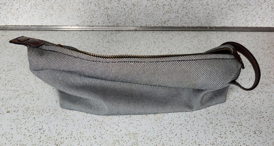 Ted Baker London Travel Makeup Bag Salt & Pepper with Leather 14x6 - Image 4 of 4