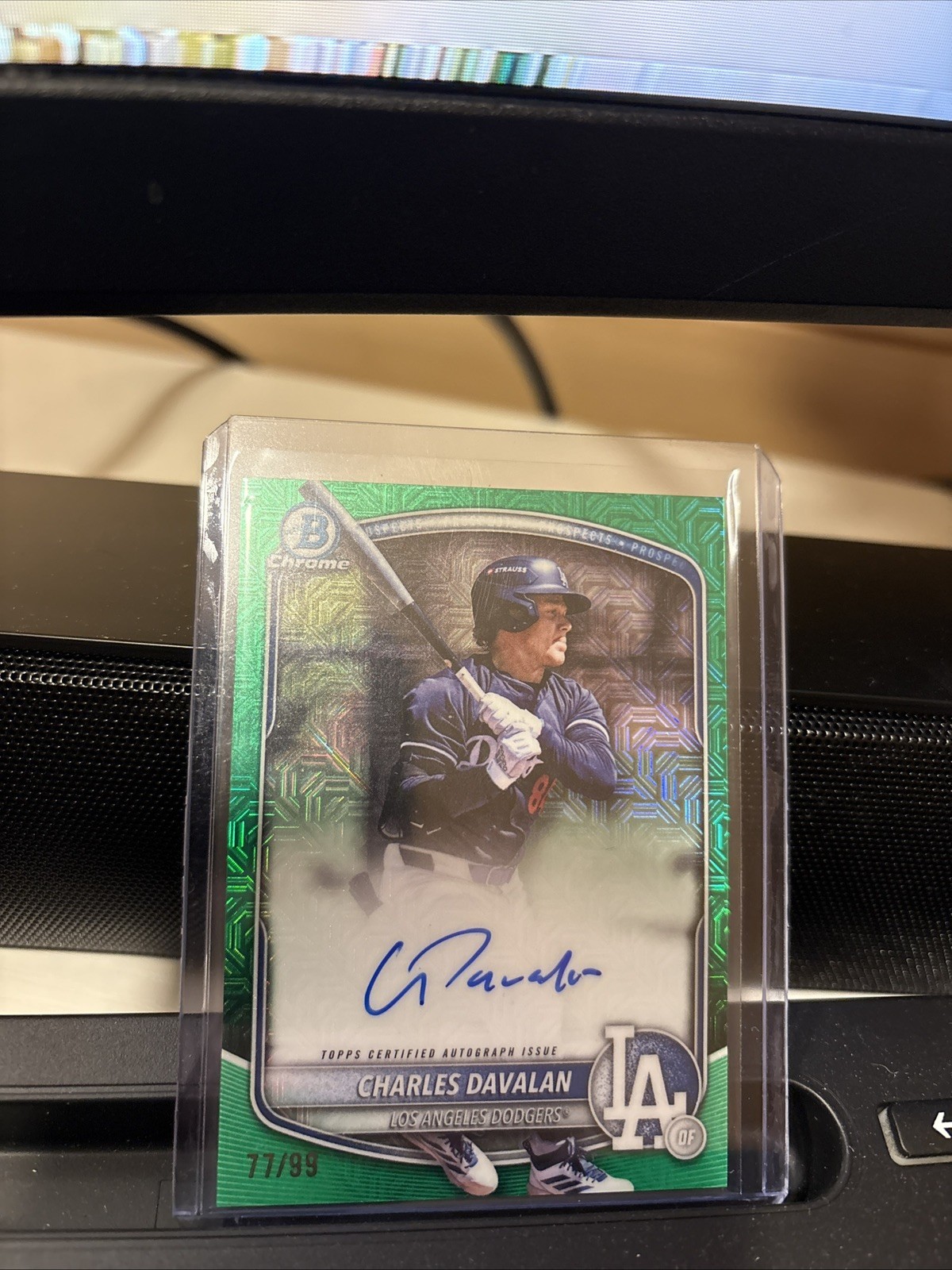 2025 Bowman Draft Charles Davalan Green Mojo Auto 77 /99 #BMA-CD