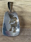 Estate T. Thomas NA Navajo Kokopelli Sterling Silver Pendant (2.76 Grams) RARE — photo 1