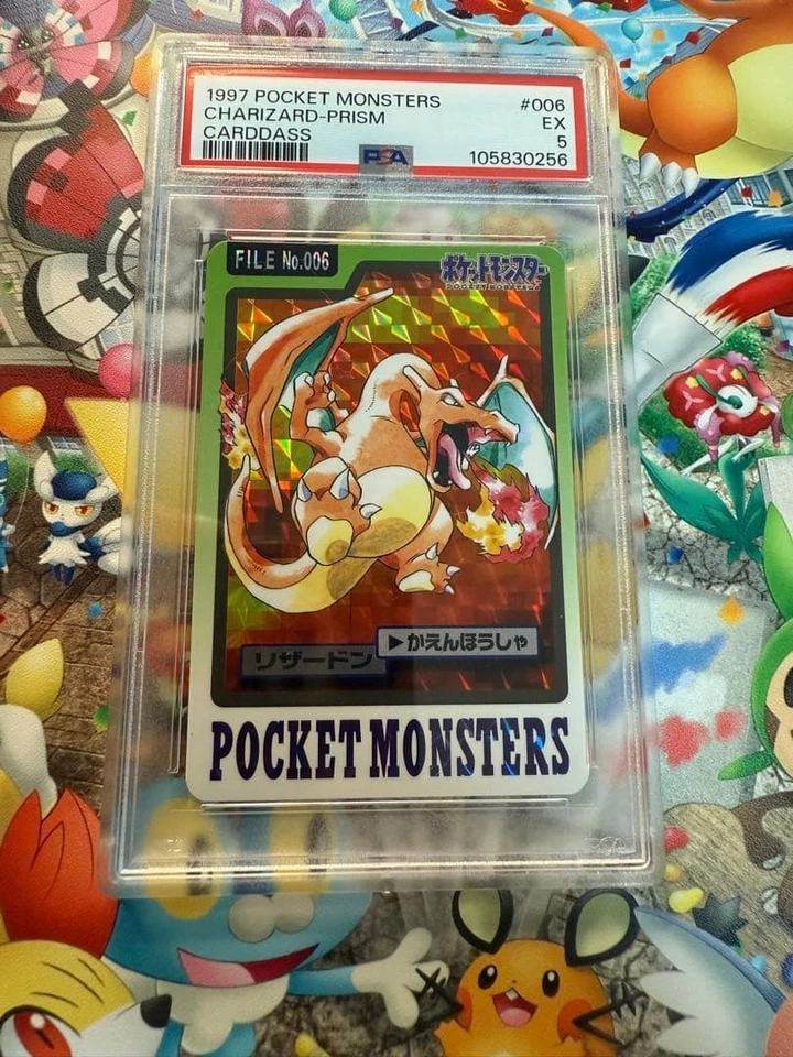 Pokemon Bandai Carddass Charizard Japanese Prism #006 PSA 5 - Image 3 of 4