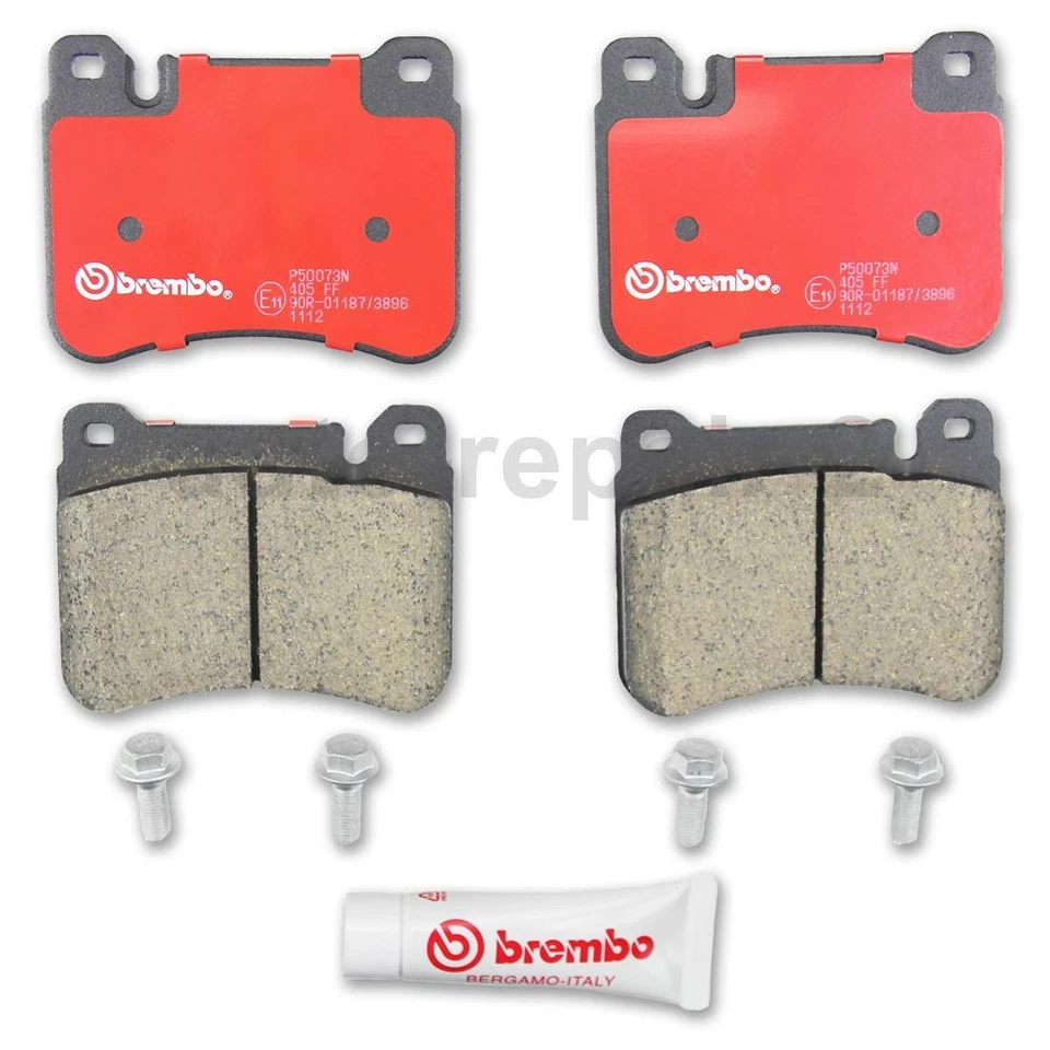 Juego de pastillas de freno de disco delanteras traseras Brembo para Mercedes-Benz C230 2004~2007 Foto 2 de 3