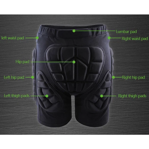 WOSAWE Protective Hip Shorts Ski Snowboard Impact Pants Protector Guards Shorts - Picture 8 of 12