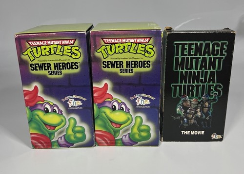Teenage Mutant Ninja Turtles: Sewer Heroes & Bad Guys Series (1990) VHS + Movie - Picture 3 of 17