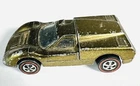 Hot Wheels Redline 1968 Ford J-Car US Olive Grand Prix No Peg Stop Original Toy