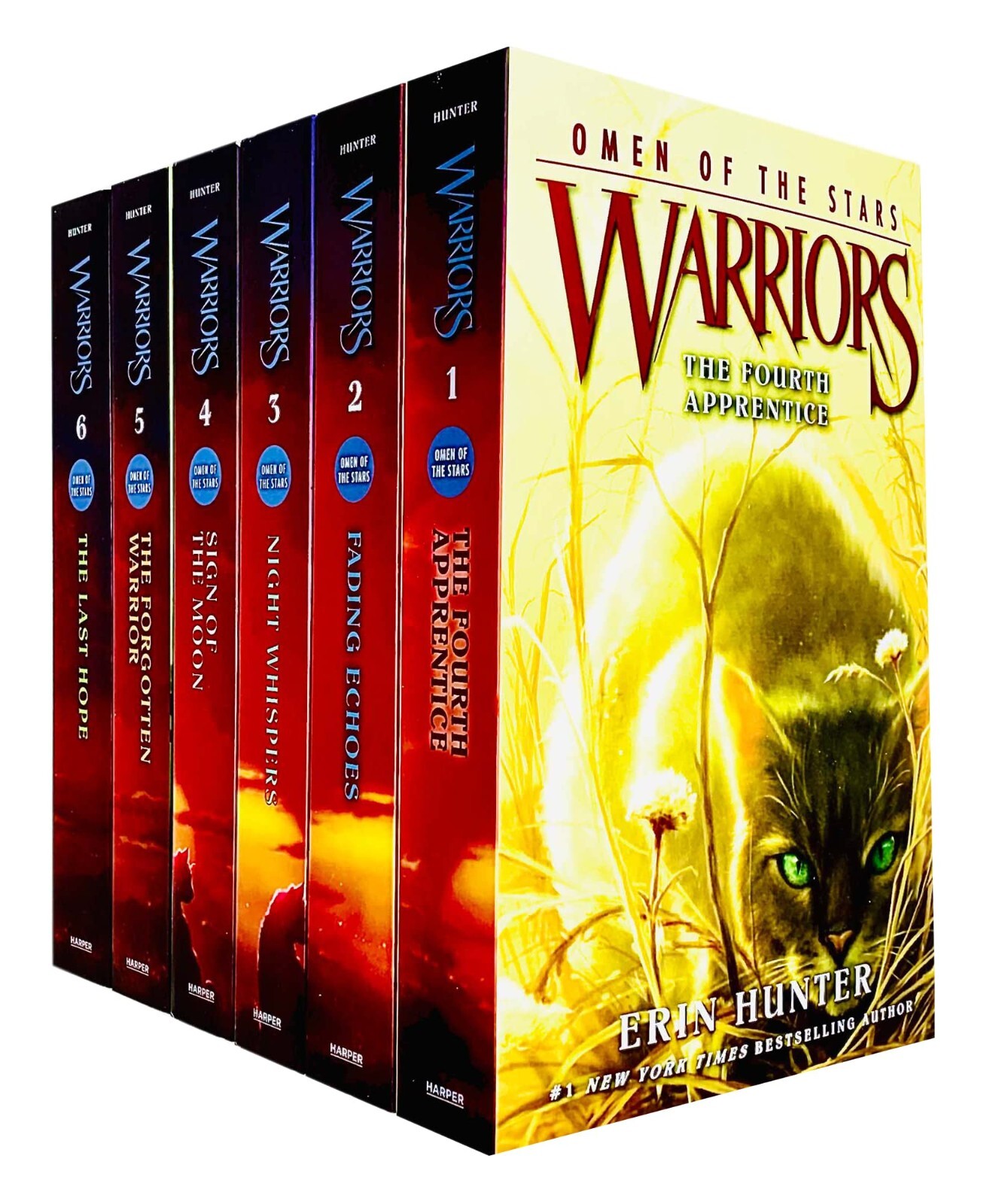 Warriors Omen of the Stars Book 1-6 Series 4 Books Collection Set | Erin Hunter