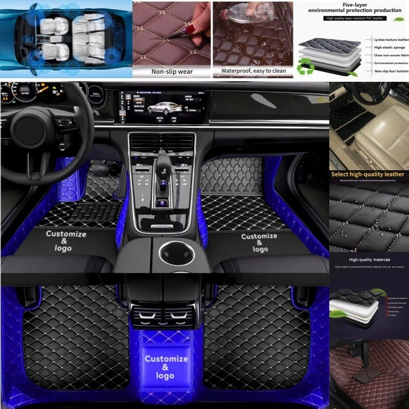 Custom For Lexus LC500 LC500h Car Floor Mats Front&Rear Waterproof Auto Carpets Foto 3 de 4