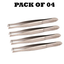 Pack of 04 Forgica Professional Stainless Steel Tweezers