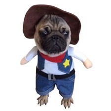 Cowboy Dog Costume with Hat Dog Clothes Halloween Costumes for Cat and Small ...