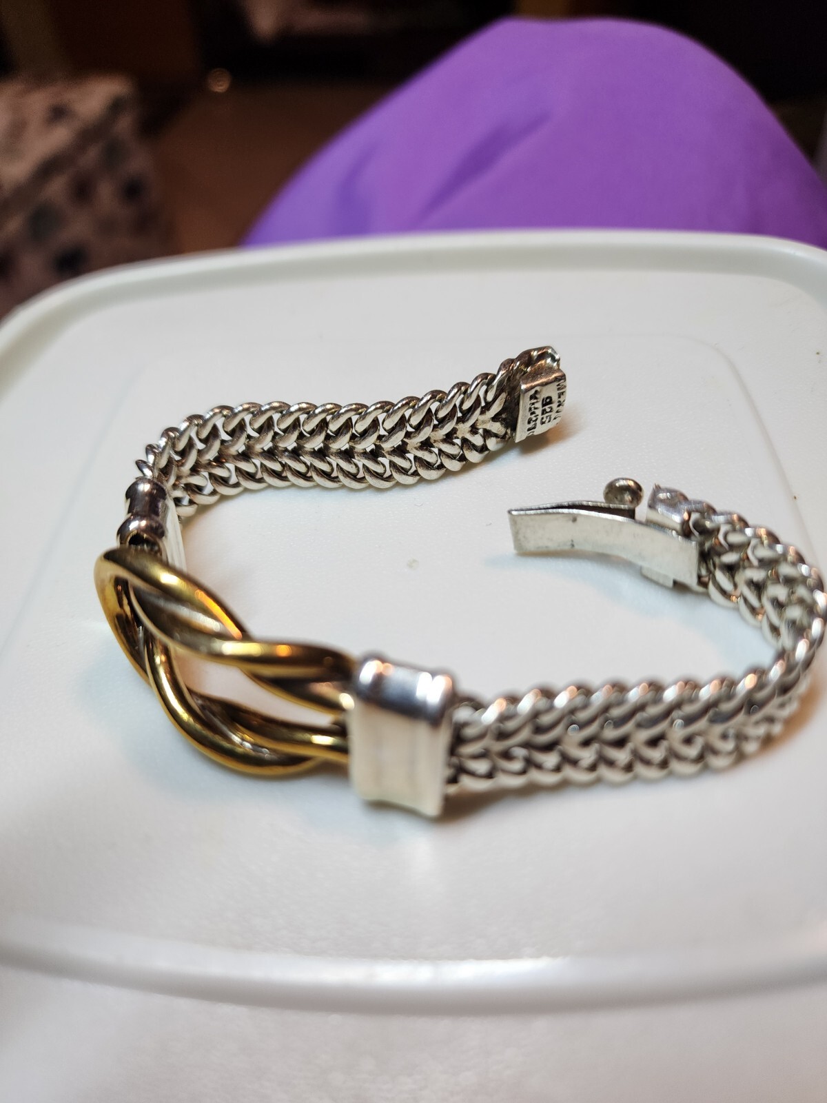 STERLING SILVER SOLID MESH BRACELET FROM MEXICO o… - image 5