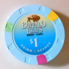 $1.00 CASINO CHIP "BUFFALO BILL'S CASINO" PRIMM, NEVADA — photo 2