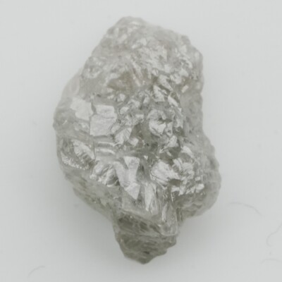 0.92 CT Earth Mined Natural Loose African Rough Rare Silver Gray Color Diamond