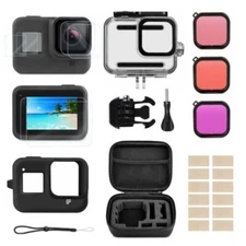 Camera Accessories Kit For GoPro Hero 8 Black Waterproof Housing Diving Filters
