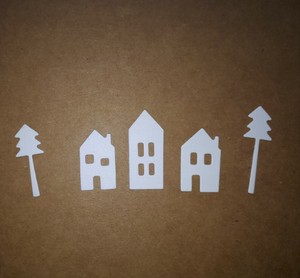 15 Stanzteile Haus Und Baum Scrapbooking Basteln Karten Ebay